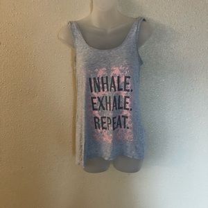 Workout t-shirt tank “Inhale Exhale Repeat”